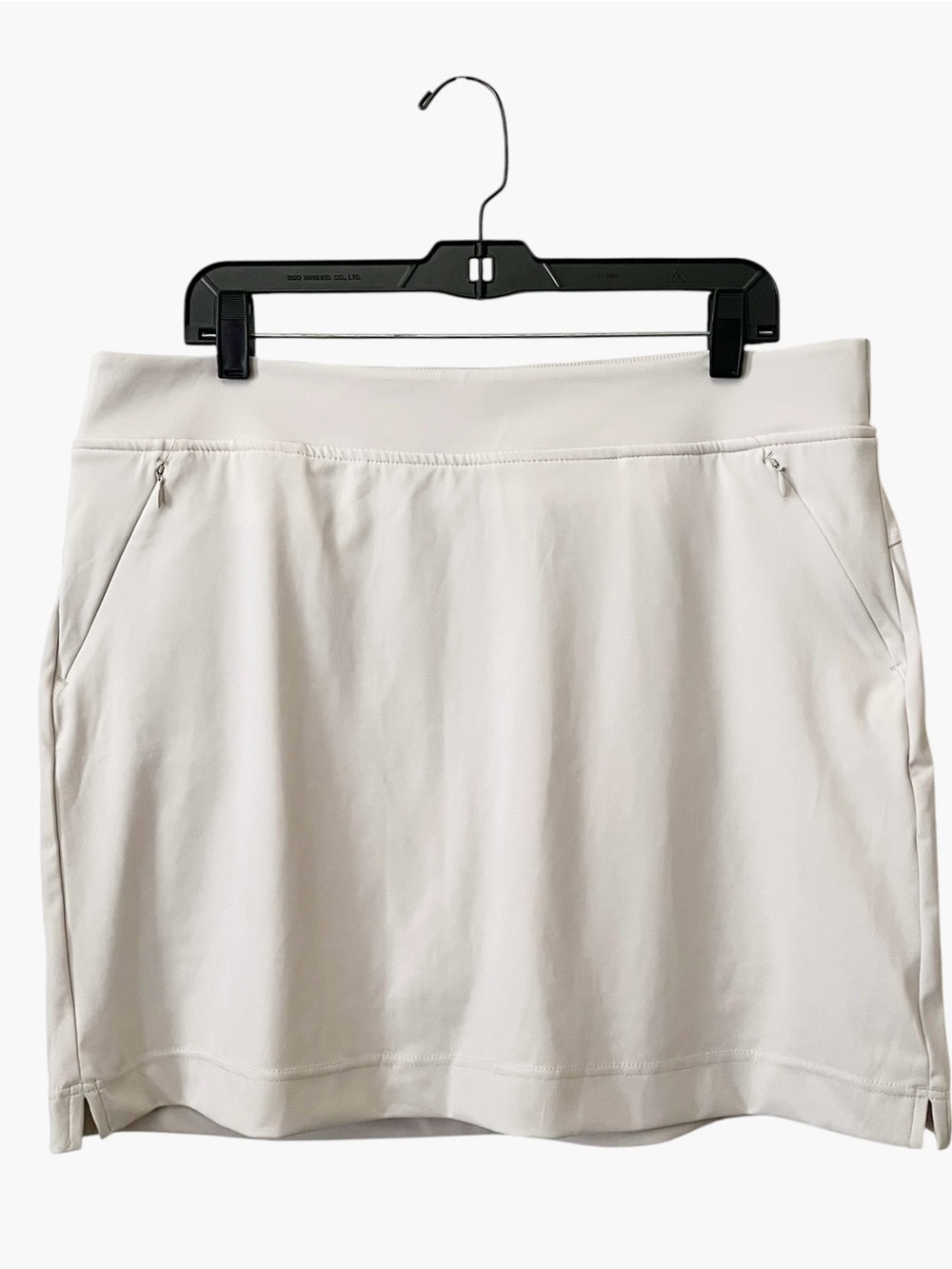 NWT 32 Degrees Cool Skort Women's Sz L Ivory Stretch Pockets Tennis Golf Comfort